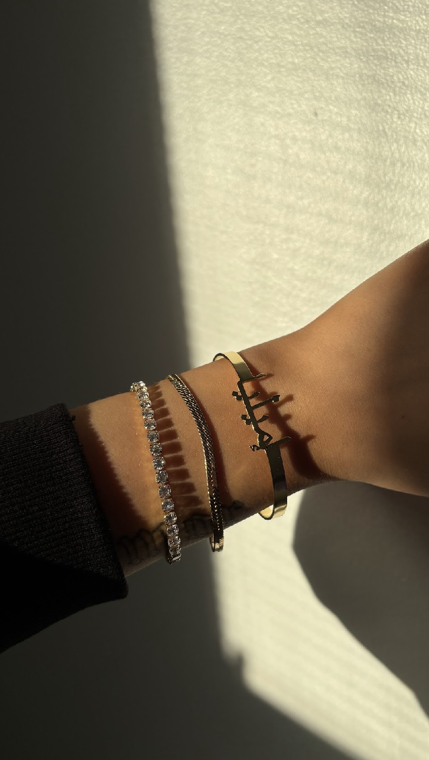 Personalised Arabic Name Cuff Bracelet - Image 3